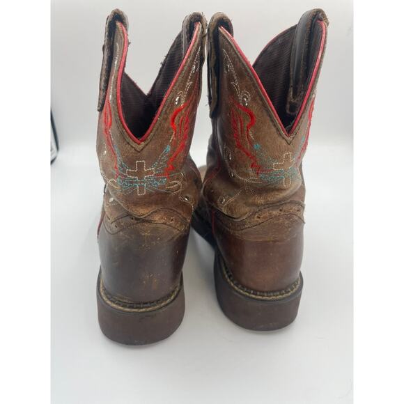 Justin Gypsy Gemma Cowgirl Western Brown Boots Stitching 8 - Picture 6 of 12